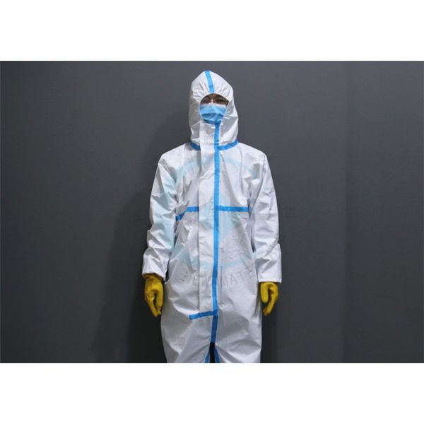 Buy cheap Covid 19 En14126 Breathable Disposable Coveralls Biosecurity Clothes M-4xl from wholesalers