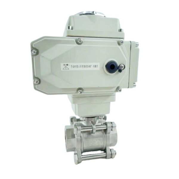 Manufacturer Automatic Electric Actuator 3PC Thread Ball Valve