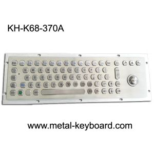 70 Keys Industrial Metal Computer Keyboard With Trackball / Stainless Steel