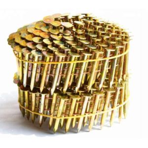 Buy cheap .120''* 1-1/4'' Electric galvanized Diamond Point Round Head Coil Roofing Nails from wholesalers