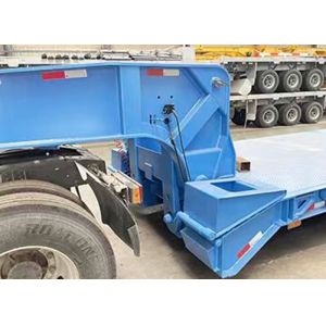 Buy cheap Detachable Hydraulic Gooseneck Lowbed Semi Trailer for Heavy Duty Transportation from wholesalers