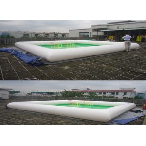 Buy cheap Light green / white color 7 x 7 m Inflatable water pool , inflatable swimming pool 0.65 from wholesalers