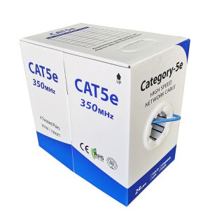 CCA 24AWG 1000ft Cat5e Ethernet Lan Cable Bulk UTP Pull Box Waterproof Outdoor