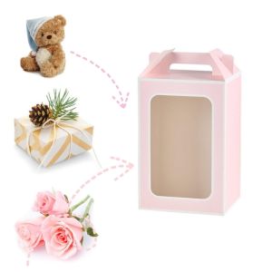 Buy cheap Custom Folding Paper Box With Handle And Clear Window Front L*W*H cm For Candle Packaging from wholesalers