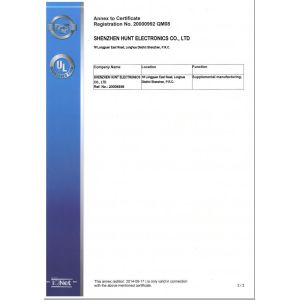 Hunt Electronics (HK) Limited Certifications