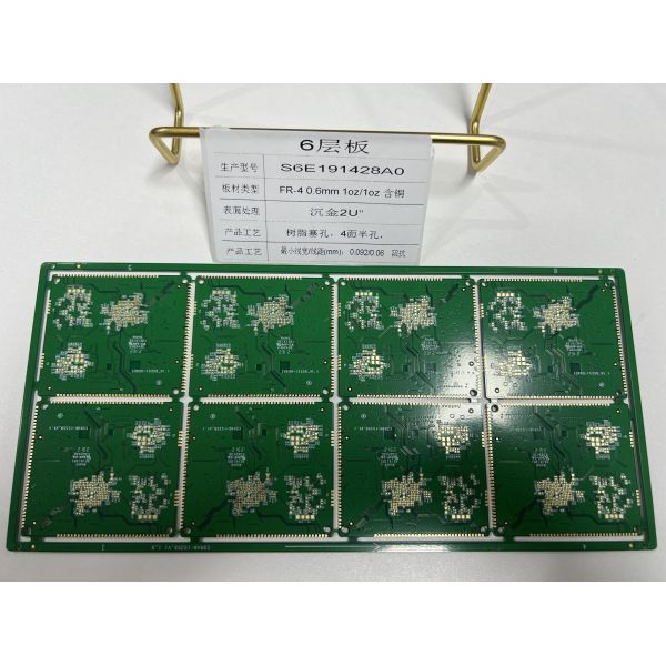 Durable HDI PCB Board 6-32 Layer HDI Four Sides Half Holes Laser Hole Size 0