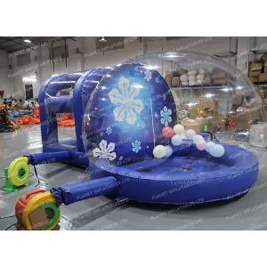 Buy cheap Custom Backdrop 10ft Human Size PVC Giant Jumping Bubble Bouncer House Inflatable Bouncy Snow Globe for Christmas Decoration from wholesalers