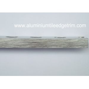 Buy cheap Brushed Silver Effect Aluminium Straight Edge Tile Trim For 6mm Ceramic Tile from wholesalers
