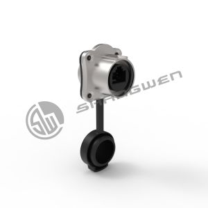 Buy cheap Outdoor IP67 Rated 8-Pin Network Bridge RJ45 Connectors Socket 8 Core Male Signal Chassis Connector Metal Card Buckle Connectors from wholesalers