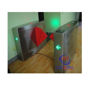 Buy cheap 90CM width Sliding Card Double Wing access control barriers with automatic sensor from wholesalers