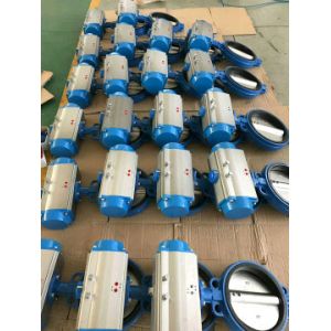 Silver Color Single Action Spring Return Pneumatic Actuator 90 Degree Rotation