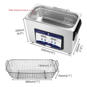 Buy cheap 180w Ultrasonic hardware Cleaner jewelry optic lens 4.5L 1.19 gal cleaning machine from wholesalers