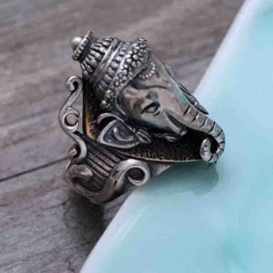 Buy cheap Retro Elephant Style Thai Sterling Silver Men Ring (056250) from wholesalers