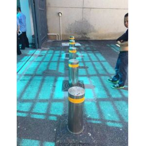 Stainless Steel Bollards Hydraulic Road Blocker Variable Frequency Controller