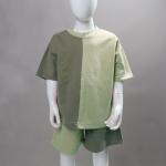 Buy cheap French Terry Patchwork Clothes 260gsm Teen Boys Color Tee And Short Set from wholesalers