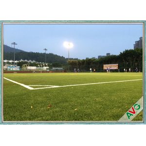 Diamond Shape Woven Backing Football Artificial Grass Environmental Protection