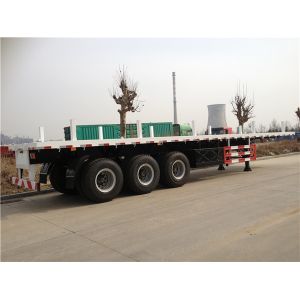 Buy cheap 40FT Flatbed Truck 500mm Heavy Duty Semi Trailers from wholesalers
