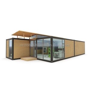 Buy cheap Steel Frame Galvanized Steel Bending 180g 20ft 40ft Prefab Home with Modern Container Design and Wave Sandwich Panel Walls from wholesalers