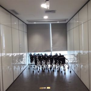 Buy cheap 85MM Aluminum Frame Sliding Partition Walls Movable With Melamine Surface from wholesalers