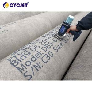 Black Ink Hand Inkjet Printer 32 Dot Cement Batch Code Printing