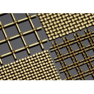 Antique Brass Woven Wire Mesh Large Diamond Hole Plain Weave