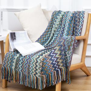 Buy cheap Stylish and Breathable Plain Style Knitted Blanket for Summer Office or Home Nap from wholesalers