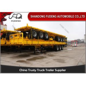 Buy cheap 20 Ft 40 Ft Container Flatbed Tractor Semi Trailer With Front Board from wholesalers