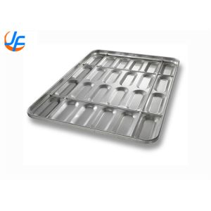 Buy cheap RK Bakeware China-PFA Nonstick Cluster Hot Dog Bun Pan With Gusseted Sidewalls For Industrial Bakeries from wholesalers