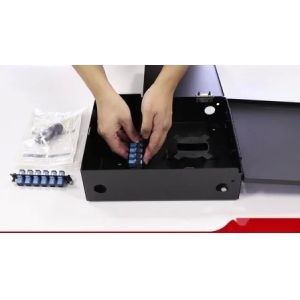 Buy cheap OM5 12 Cores 6 Ports Fiber Optic Cassette for 40 and 100Gbps Protocols MPO-LC Cassette from wholesalers