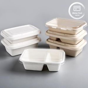 Buy cheap Square Eco Friendly Biodegradable Sugarcane Pulp Lunch Box 100% Compostable from wholesalers