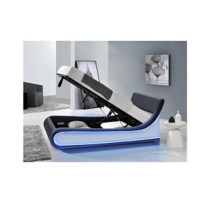 Buy cheap King Size Modern Storage Bed Frame Faux Leather With Led Light from wholesalers