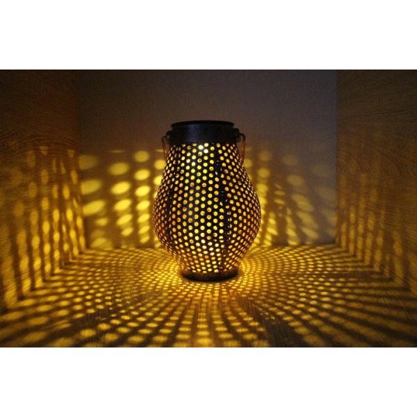 Quality Iron Hollow 12.5x17cm LED Solar Hanging Lights for sale