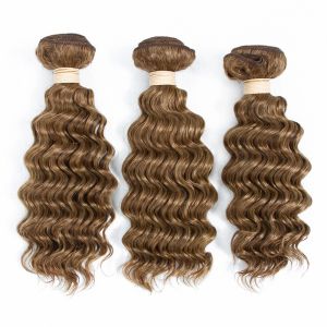 China P4/27 Piano Color Deep Wave Brazilian Remy Hair Weave Unprocessed Human Hair Extensions on sale