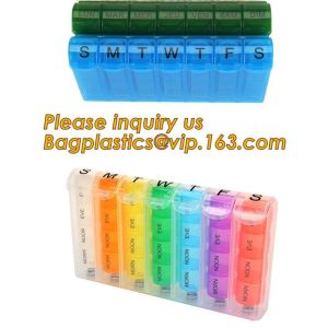 Buy cheap Large Weekly Medication Capsule Pill Box,Fashionable portable pocket size pill box with cover easy open pill box organiz from wholesalers