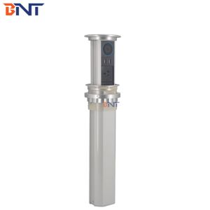 China white round shape uk desk power smart office conference table socket /uk plug desktop socket with dual usb charging on sale