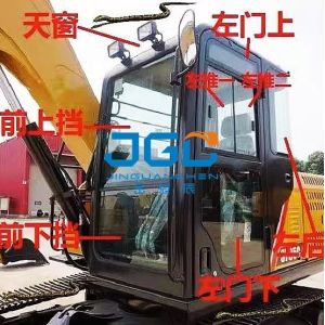 Buy cheap SY75C Front Windscreen Excavator Push-Pull Window Upper And Lower Left And Right Rear Block Tempered Glass from wholesalers