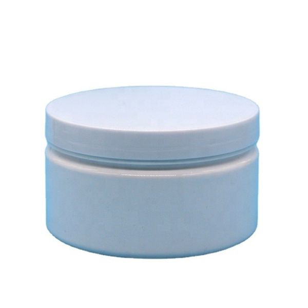 Quality Plastic Cap Material 8oz Custom Plastic Jar Round Shape Wide Mouth Container with Lids for sale