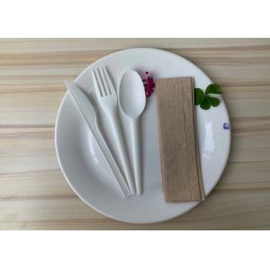 Buy cheap Compostable Cornstarch Disposable Cutlery Kit With Napkin from wholesalers