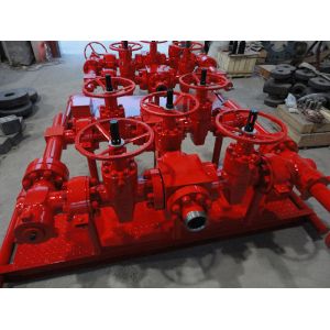 Red Choke Manifold Oil And Gas 2 1/16" X 10000psi For High Pressure Well Testing