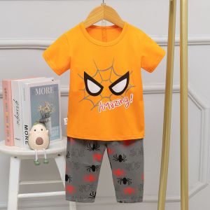 Buy cheap Summer Boys Cotton Pajama Shorts Spider Man Age 5 Pyjamas product
