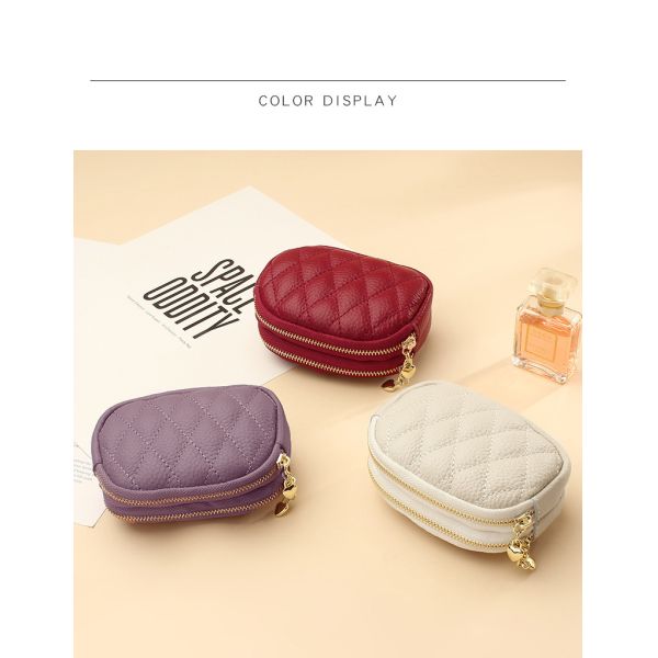 Minibook Ladies Wallets And Purse Women Key Chain Pouch Made of Genuine Cowhide Leather