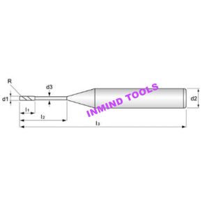 Buy cheap HRC55 Long Neck Corner Radius End Mill Cutter With 1.5 mm NECK Length SiN product
