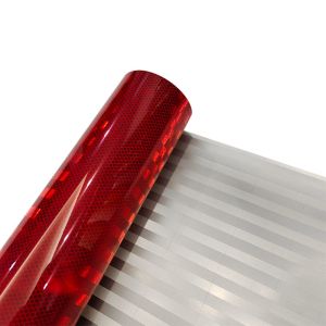 Micro Prismatic Retro Metalized Gold Reflective Vinyl Film Self Adhesive