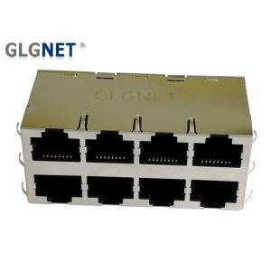 Buy cheap Magnetic PCB RJ45 Metal Connector 1G LAN 2x4 Stacked Stainless Steel Shield from wholesalers