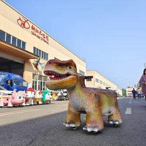 Vivid Electronic Dinosaur Rides on for Playground and Square