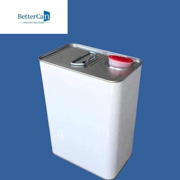 Buy cheap 4L Car Paint Tin Leak Proof Rectangular With 42mm Plastic Pull Up Lids from wholesalers