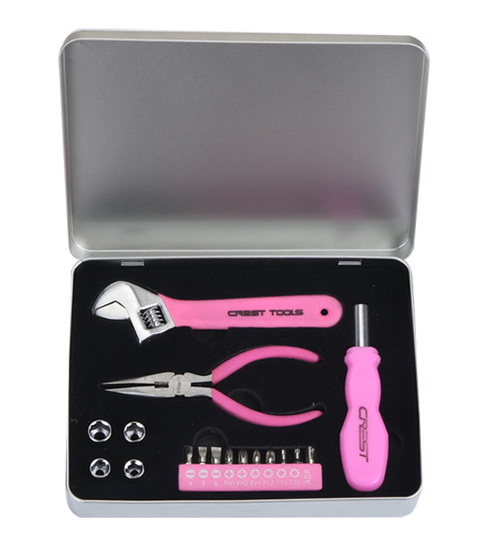 Buy cheap 18 pcs mini tool set ,with pliers ,screwdriver bits ,sockets ,wrench from wholesalers