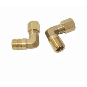 Buy cheap Brass 90 Degree Elbow Fitting Compression 1/4x1/4 NPT from wholesalers