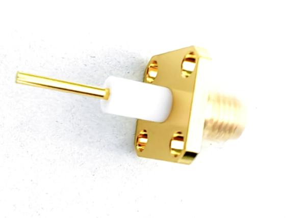 Buy cheap 4 Hole Flange Mount SMA Female / Jack / Socket RF Coax Microstrip Connector Up To 18GHz With Insulation Convex Surface from wholesalers