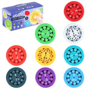 Buy cheap Multicolor Math Fidget Spinner 9 PCS Numbers Addition Subtraction Collection for product